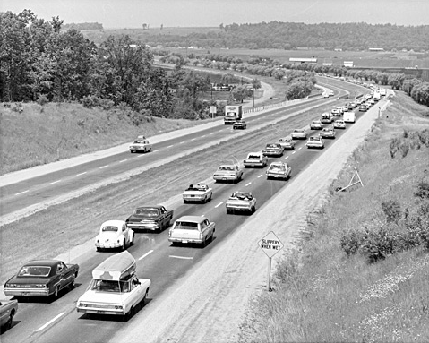 Long weekend traffic can be quite slow, as cottagers go to or from Toronto.